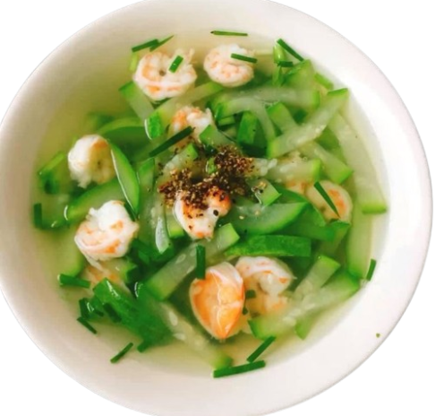 Canh bầu tôm